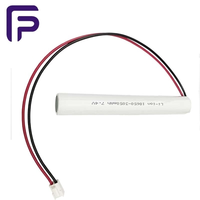 2S1P 7.4V 18650 Lithium Ion Battery Pack 3050mAh White For Electronic Equipment